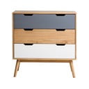 Komoda z masívneho borovicového dreva Marckeric Cusco, šírka 80 cm