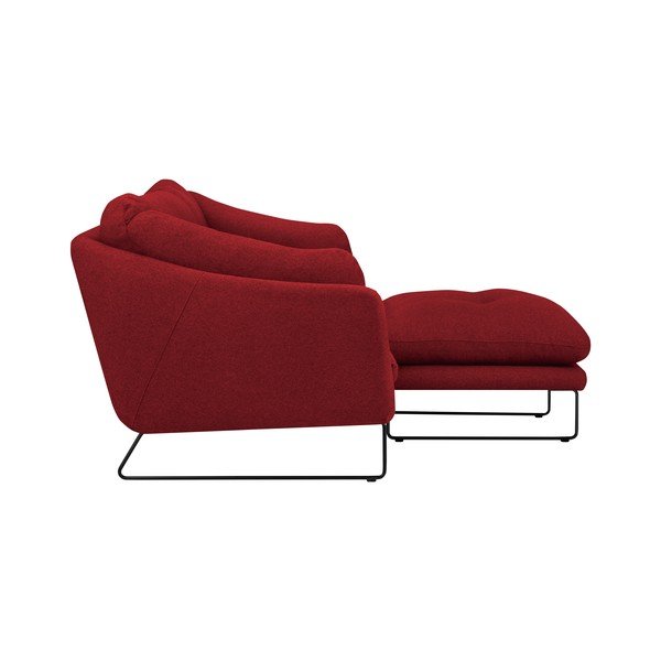 Set červenej pohovky a sedacieho pufu Windsor & Co Sofas Comet-image-2
