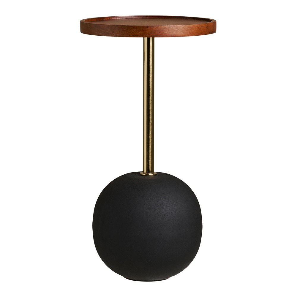 Okrúhly odkladací stolík s doskou z mangového dreva ø 30 cm Sirone – House Nordic