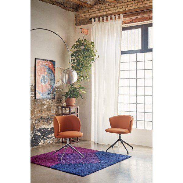 Oranžové čalúnené jedálenské kreslo Mogi – Teulat-image-1