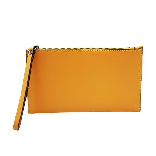 Horčicovožltá listová kabelka / kabelka z pravej kože Andrea Cardone Larrona