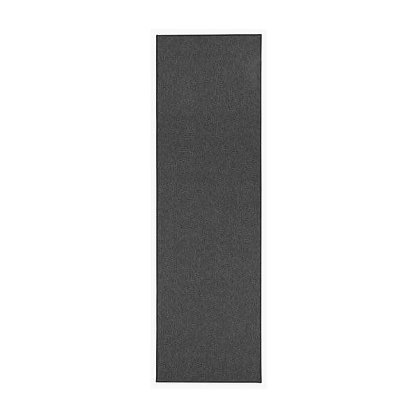 Antracitovosivý behúň BT Carpet Casual, 80 × 300 cm