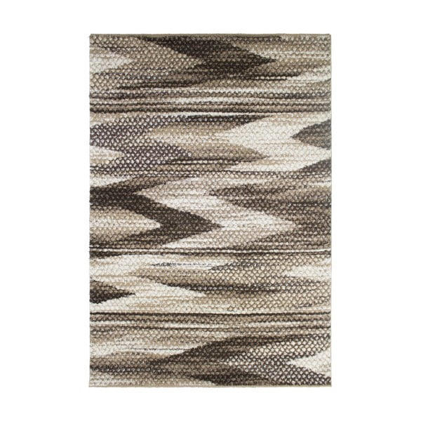 Hnedý koberec Calista Rugs Kyoto Zig Zag, 80 x 150 cm