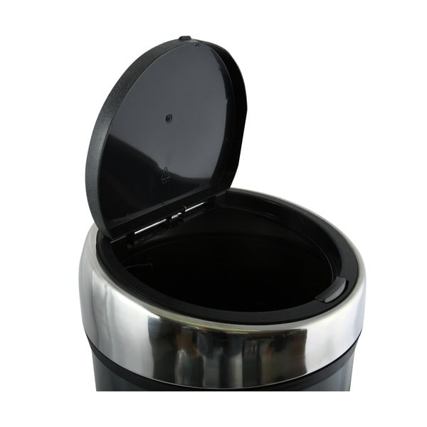 Tmavosivý dotykový oceľový odpadkový kôš 30 l – MSV-image-3