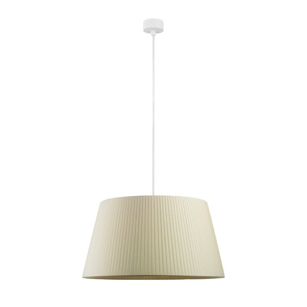Krémové stropné svietidlo s bielym káblom Sotto Luce Kami, ∅ 45 cm