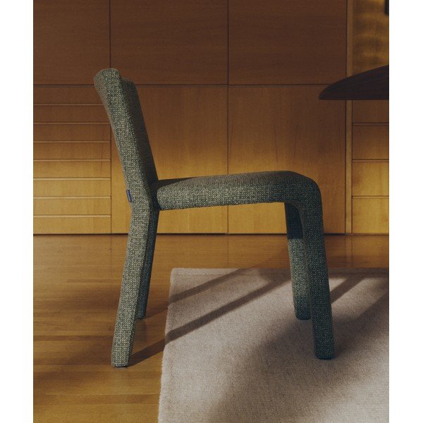 Zelená čalúnená stohovateľná jedálenská stolička Loria – Kave Home-image-4