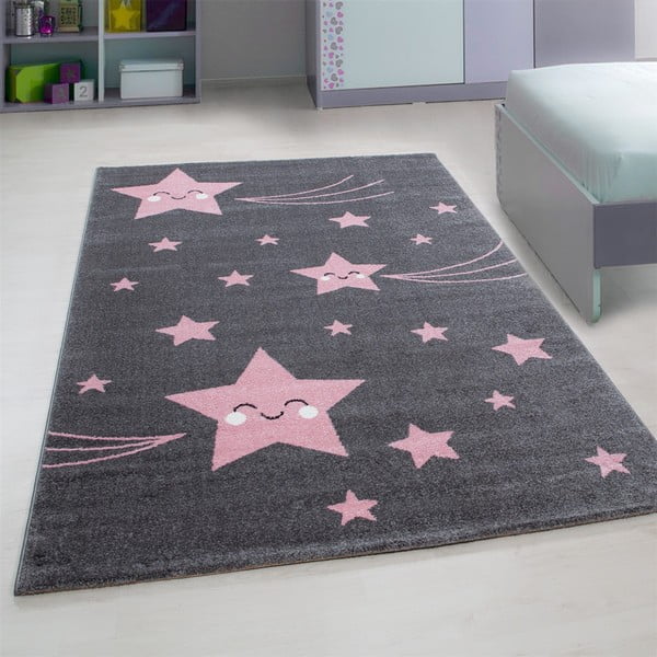 Ružovo-sivý detský koberec 80x150 cm Kids – Ayyildiz Carpets-image-1