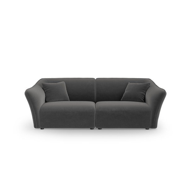Tmavosivá zamatová pohovka 206 cm Tokyo – Cosmopolitan Design