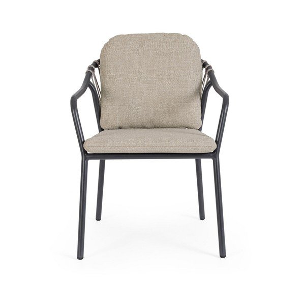 Svetlohnedá kovová záhradná stolička Edvige – Bizzotto-image-2