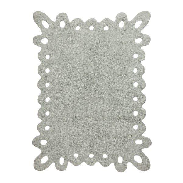 Sivý bavlnený ručne vyrobený koberec Lorena Canals Lace, 120 x 160 cm