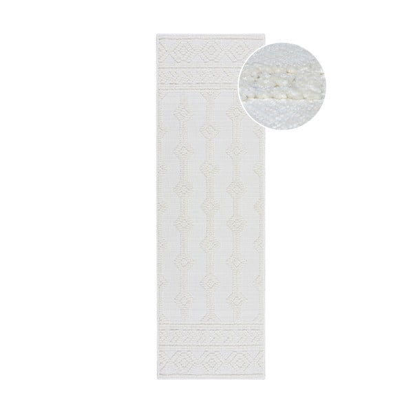 Krémovobiely behúň zo ženilky 60x240 cm Shyla – Flair Rugs