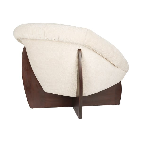 Béžové kreslo z textílie buklé Emilius – Dutchbone-image-4