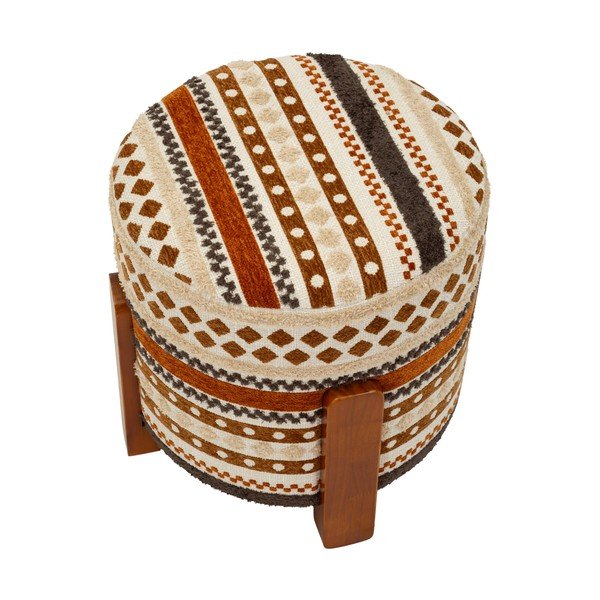Hnedý/béžový taburet Ethnic  – Mauro Ferretti-image-2