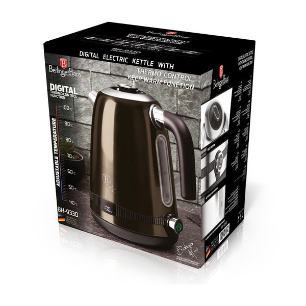 Hnedá rýchlovarná kanvica 1.7 l Shiny Black Collection - BerlingerHaus-image-4