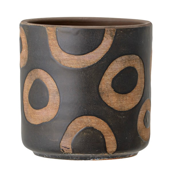 Čierny terakotový kvetináč Bloomingville Avo, výška 12 cm-image-2