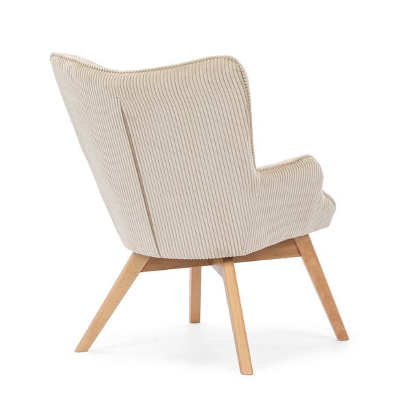 Béžové menčestrové kreslo Niko – Ropez-image-3