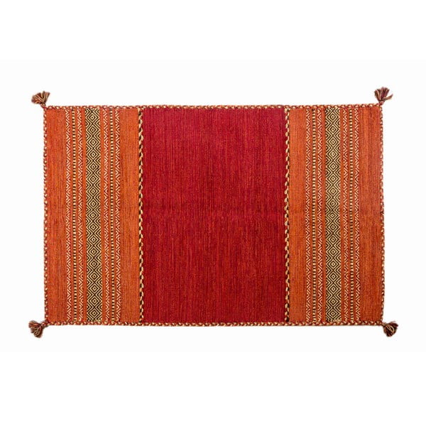 Červený ručne tkaný koberec Navaei & Co Kilim Tribal 606, 170 x 110 cm