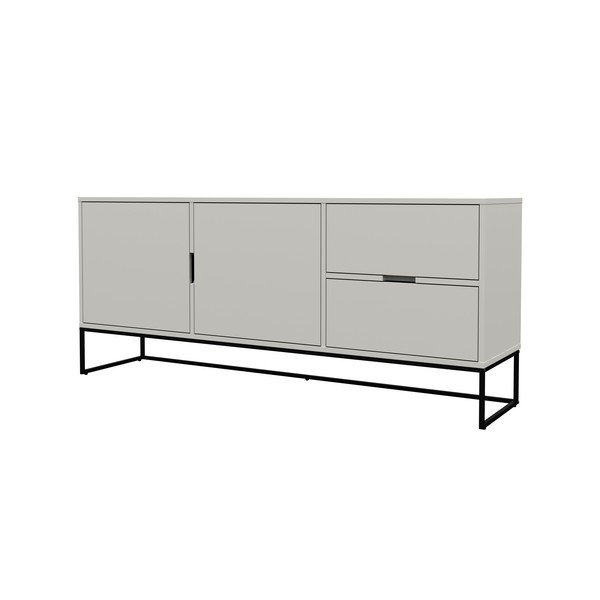 Sivý príborník s kovovými nohami v čiernej farbe Tenzo Lipp-image-3