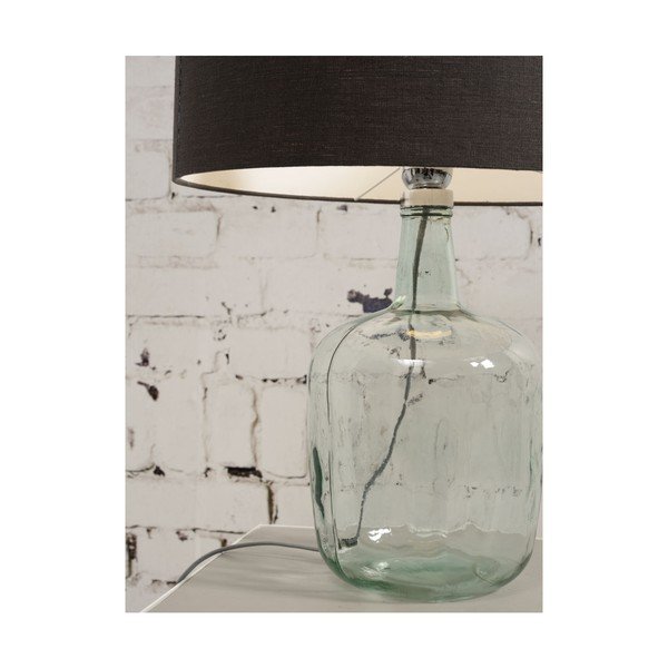 Stolová lampa s čiernym tienidlom a konštrukciou z recyklovaného skla Good&Mojo Murano, ⌀ 30 cm-image-1