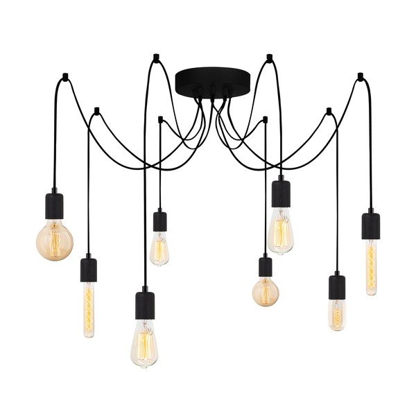 Čierne závesné svietidlo Kabluni – Opviq lights-image-2