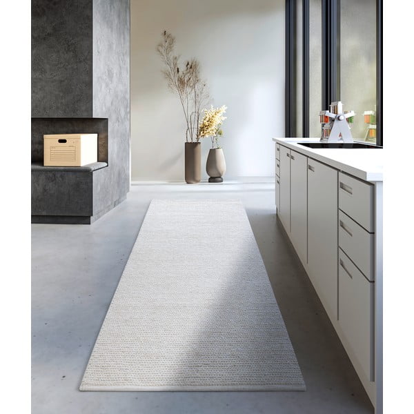 Biely ručne tkaný vlnený behúň 80x200 cm Francois – Villeroy&Boch-image-1