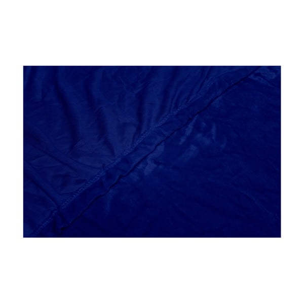 Tmavomodrá mikroplyšová plachta My House, 180 × 200 cm-image-1