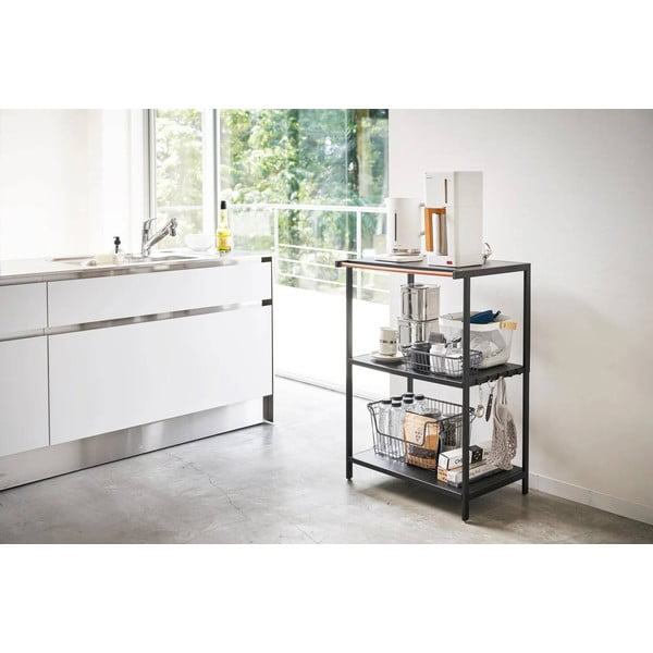 Matne čierny oceľový regál 60x90x46,5 cm Tower – YAMAZAKI-image-1