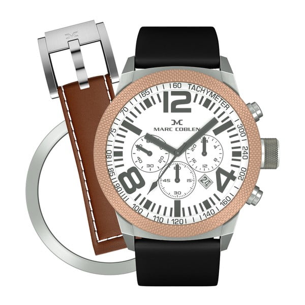 Dámske hodinky Marc Coblen s remienkom a krúžkom na ciferník naviac P70