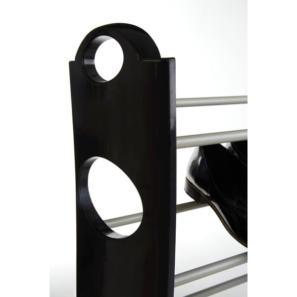 Kovový stojan na topánky v čiernej a striebornej farbe Tavia – Premier Housewares-image-3