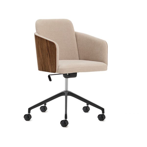 Hnedá čalúnená kancelárska stolička Madai – Kave Home