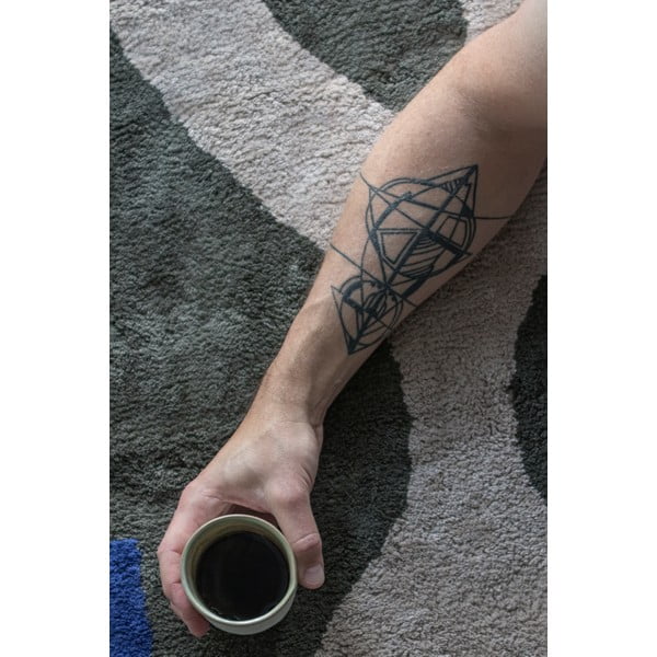 Tmavozelený prateľný bavlnený koberec 50x80 cm Figura – Mette Ditmer Denmark-image-2