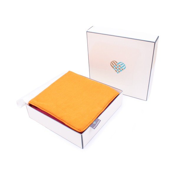 Obliečka na vankúš WeLoveBeds Orange & Rasberry, 45 × 45 cm-image-1