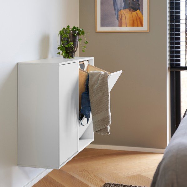 Biely nástenný kôš na bielizeň Laundry Box – ReCollector-image-3
