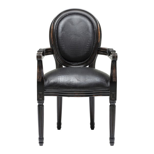 Čierna stolička z bukového dreva Kare Design Croco