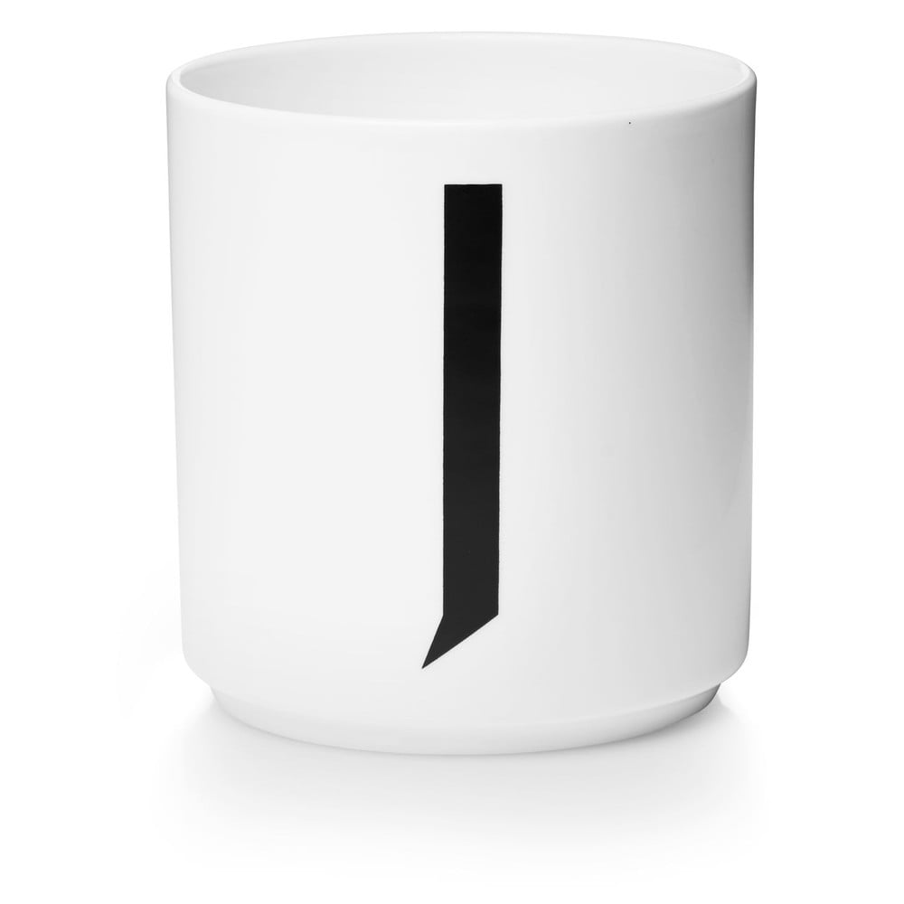 Biely porcelánový hrnček Design Letters Personal J