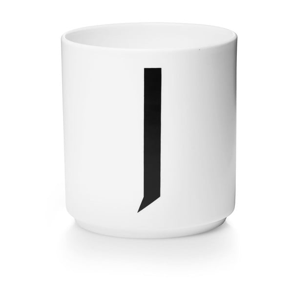 Biely porcelánový hrnček Design Letters Personal J