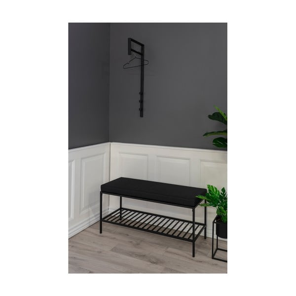 Čierny kovový nástenný vešiak Trento – House Nordic-image-3