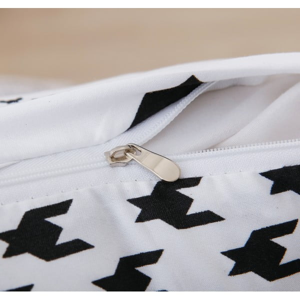 Čiernobiele trojdielne obliečky na jednolôžko z mikrosaténu 140x200 cm Roberto – My House-image-1