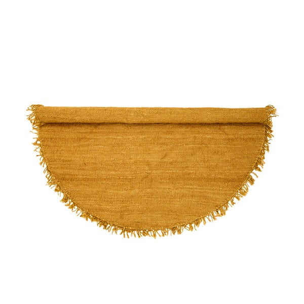 Žltý jutový koberec Bloomingville Sun, ⌀ 150 cm-image-2