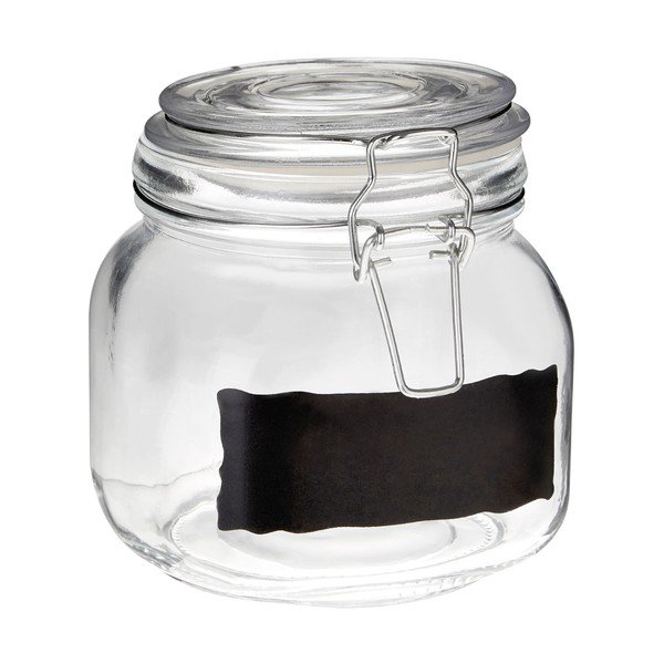 Sklenená dóza so štítkom, na ktorý možno písať kriedou Premier Housewares, 14 cm-image-1
