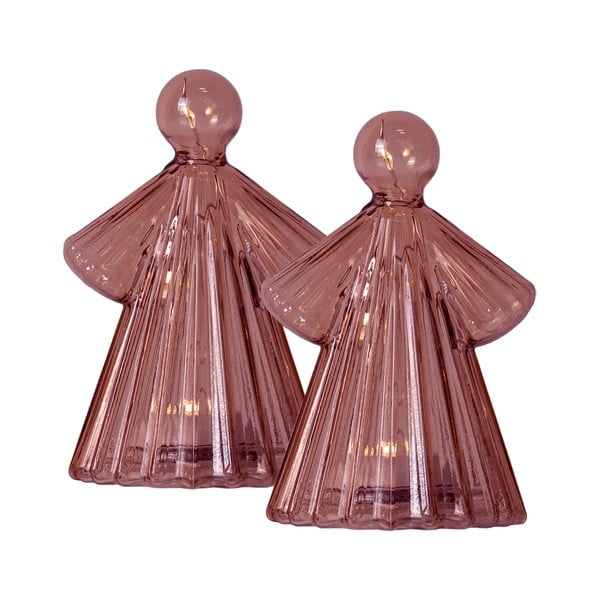 Vínovočervené svetelné dekorácie v súprave 2 ks ø 6,5 cm Alberte – Sirius