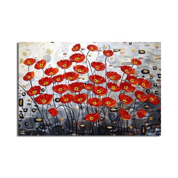 Obraz na plátne Poppy Field, 70 × 45 cm