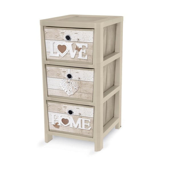 Béžový kúpeľňový regál 37,5x64 cm Shabby – Domopak