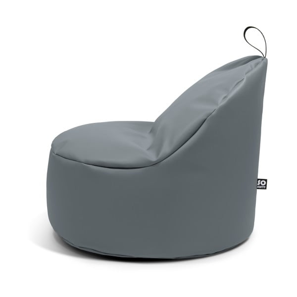 Čierny sedací vak z imitácie kože Round XL – So Soft?-image-2