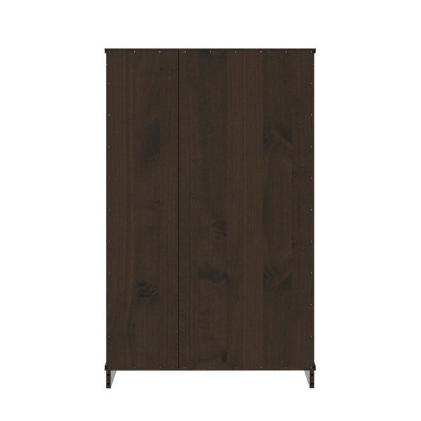 Tmavohnedá knižnica z borovicového dreva 74x118x35 cm Anita – Støraa-image-3
