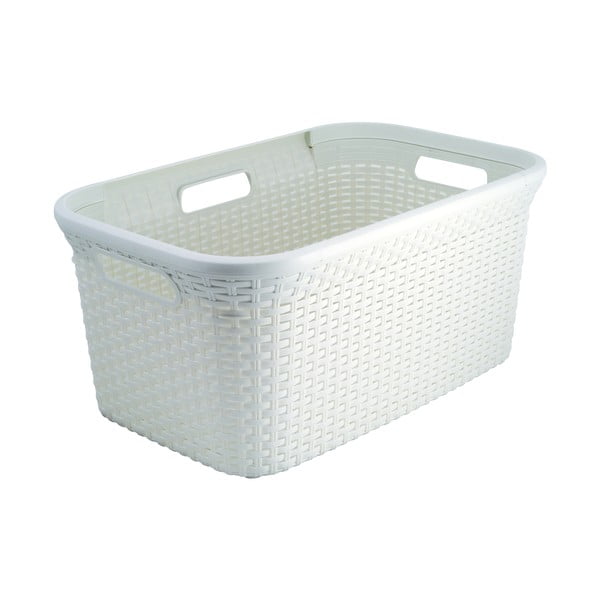 Biely kôš na bielizeň Curver Style Basket, 45 l