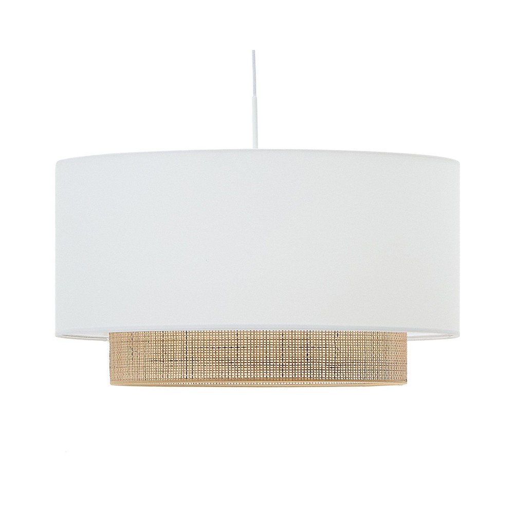 E-shop Biele/v prírodnej farbe látkové tienidlo ø 60 cm Erna – Kave Home