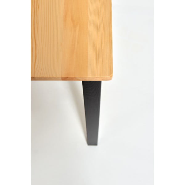 Jedálenský stôl z borovicového dreva s čiernou konštrukciou Bonami Essentials Sydney, 70 x 70 cm-image-3