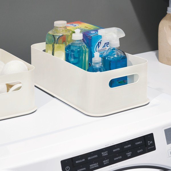 Biely úložný box iDesign Eco Handled, 21,3 x 43 cm-image-3