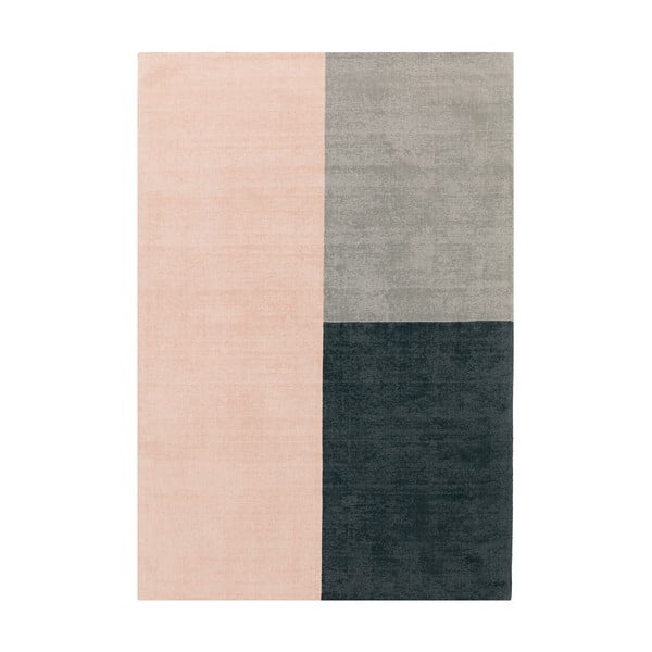 Ružovo-sivý koberec Asiatic Carpets Blox, 200 x 300 cm